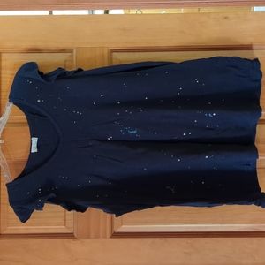 T.La splatter painted ruffle sleeve top